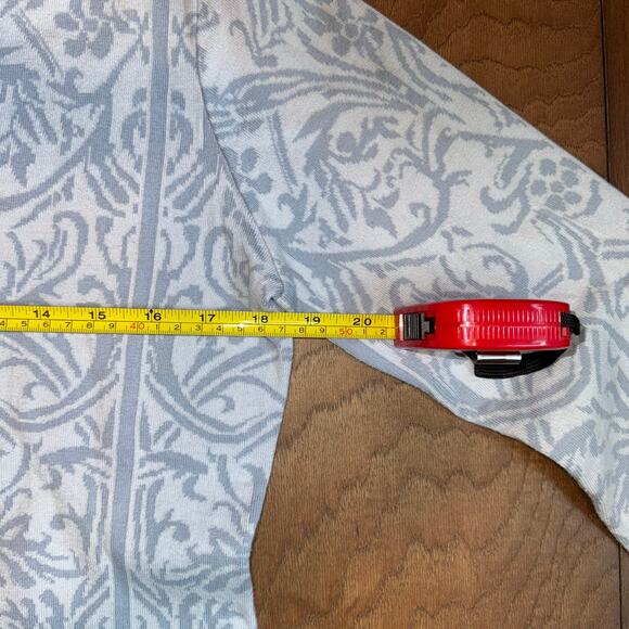 Dale of Norway Jacquard Blue and White Cardigan 100% Cotton Size M - Picture 3 of 7